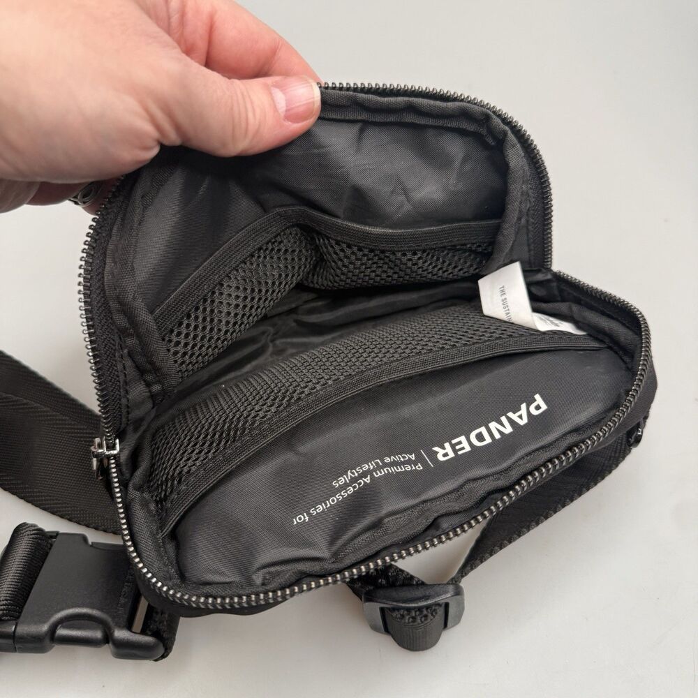 Pander Everywhere Belt Bag Black Nylon Fanny Pack Crossbody 8x5x2" EUC - Picture 9 of 16